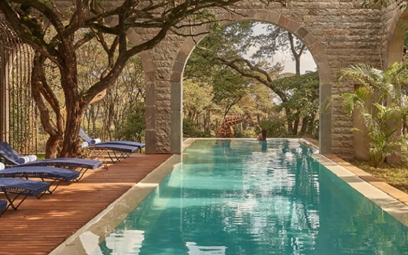 Day room at The Retreat at Giraffe Manor 